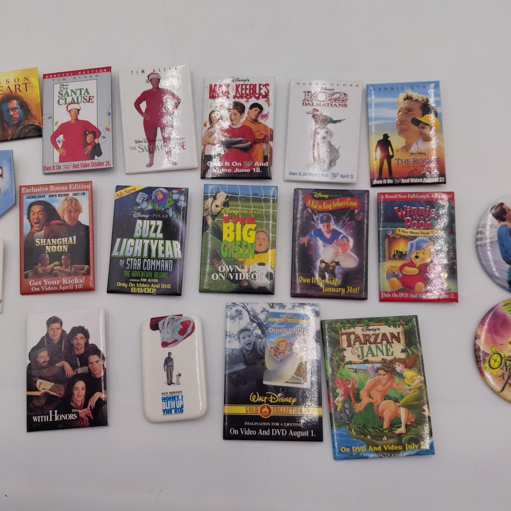 Vtg Lot 21 Pinback Buttons Pins Advertising Movies TV Shows Promo Hanson Disney - Picture 5 of 5